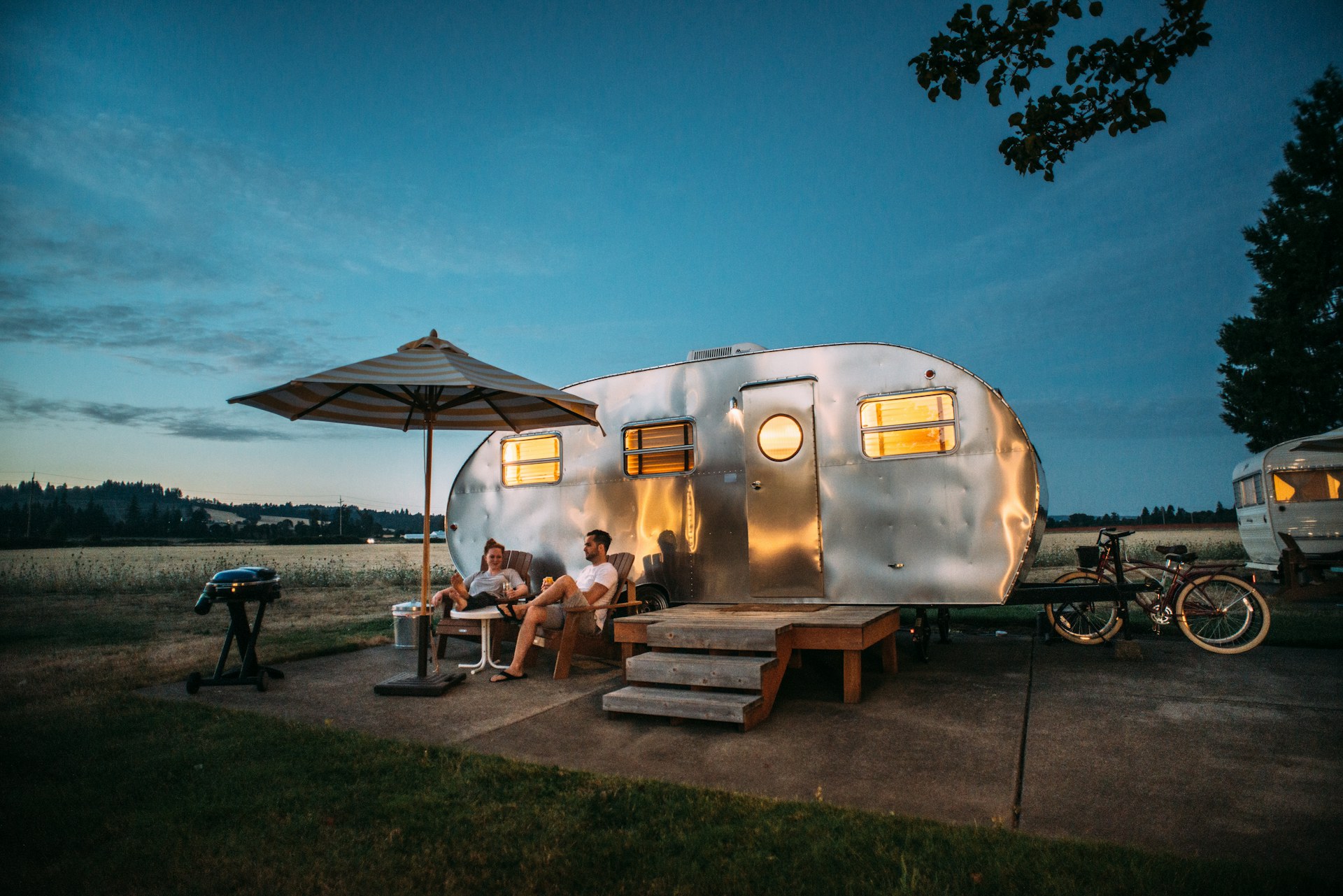 RV campsite in the mountains — workamping lifestyle