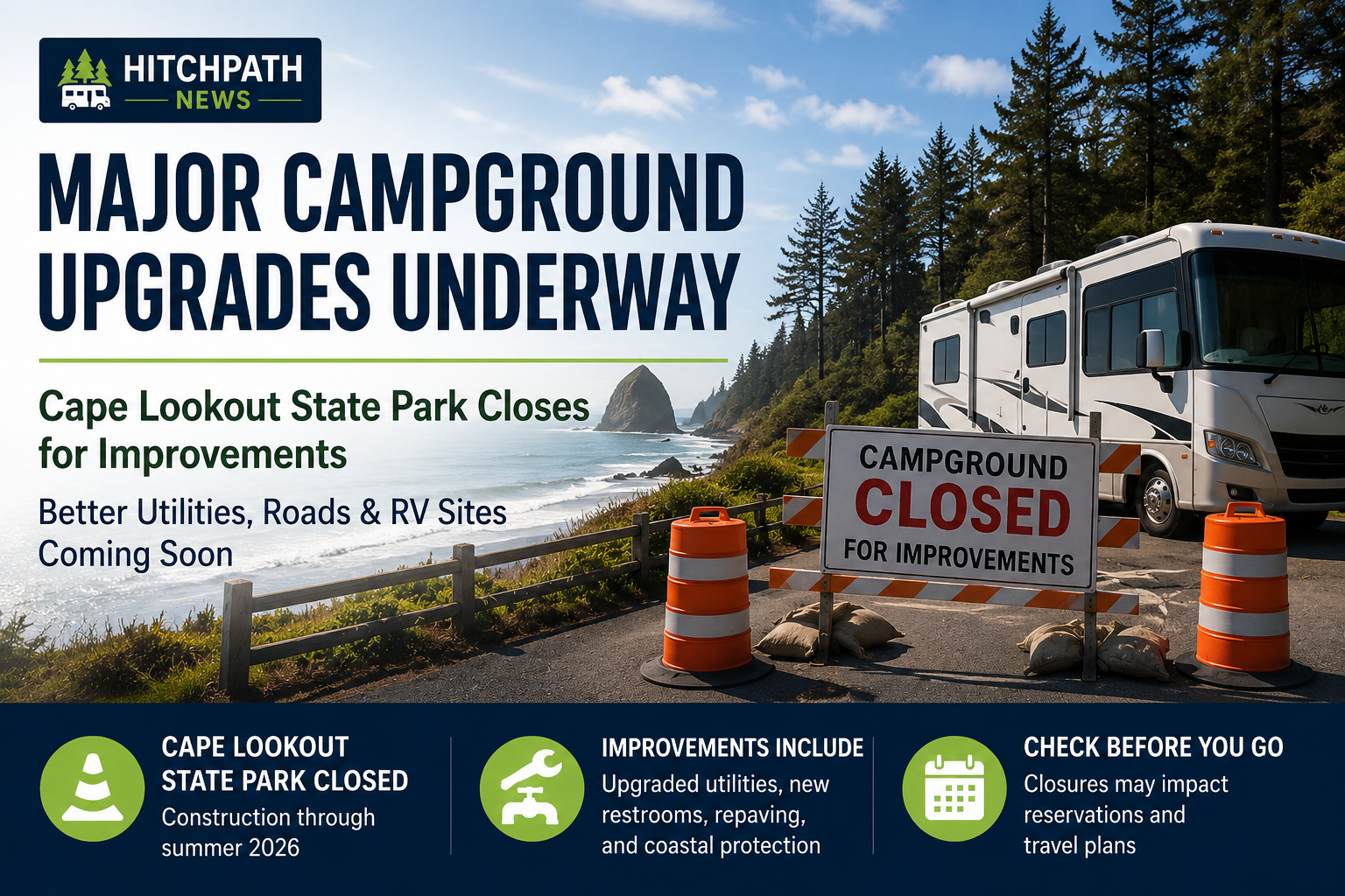 Cape Lookout State Park Closes for Major Campground Upgrades