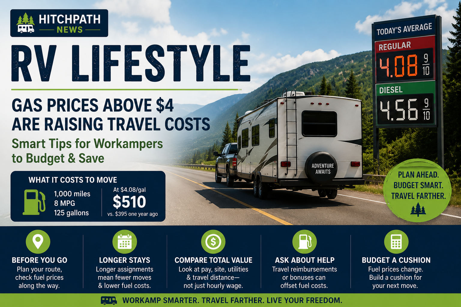 Gas Prices Above $4 Are Raising Travel Costs for Workampers